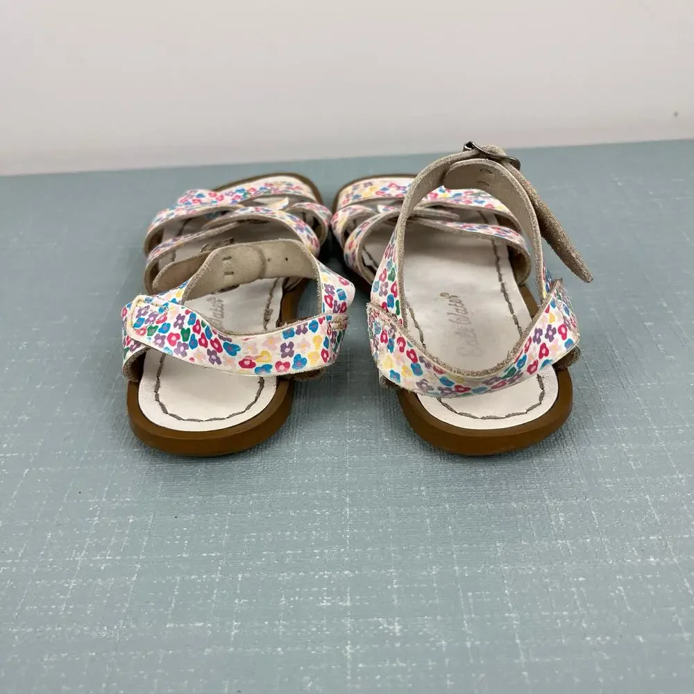 Salt Water Original Girls Floral Leather Sandals 13